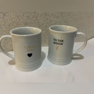 Fringe studio “Love you & to the moon “Mug Cup Set Marriage Friends Gift